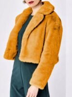 Selena Gomez Only Murders In The Building Orange Fur Jacket