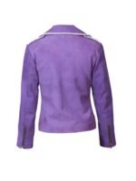 Selena Quintanilla Biker Purple Vegan Leather Jacket