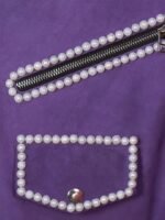 Selena Quintanilla Biker Purple Vegan Leather Jacket