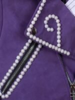Selena Quintanilla Biker Purple Vegan Leather Jacket