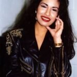 Selena Quintanilla Black Biker Vegan Studded Leather Jacket