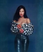 Selena Quintanilla Checkered Vegan Leather Jacket