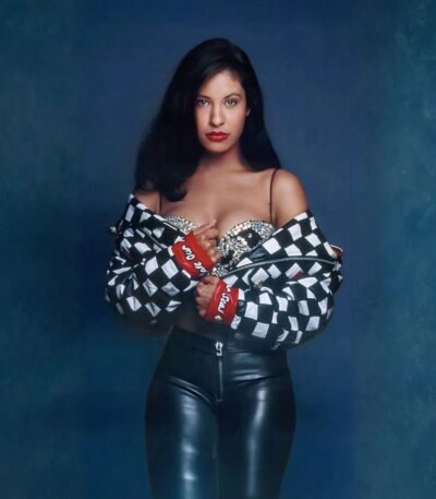 Selena Quintanilla Checkered Vegan Leather Jacket