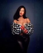 Selena Quintanilla Checkered Vegan Leather Jacket