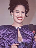 Selena Quintanilla Purple Diamond Quilted Cropped Jacket