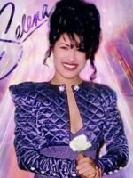 Selena Quintanilla Purple Diamond Quilted Cropped Jacket