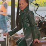 Selling Sunset S06 Amanza Smith Green Coat