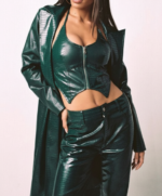 Selling Sunset S06 Amanza Smith Green Coat