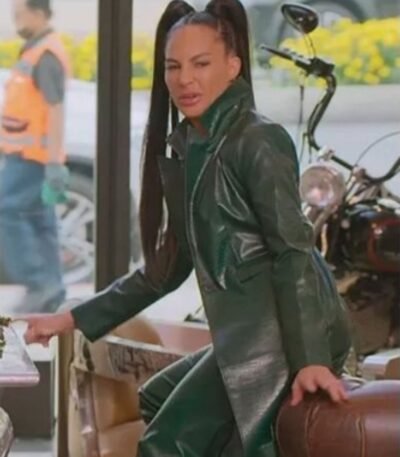 Selling Sunset S06 Amanza Smith Green Coat