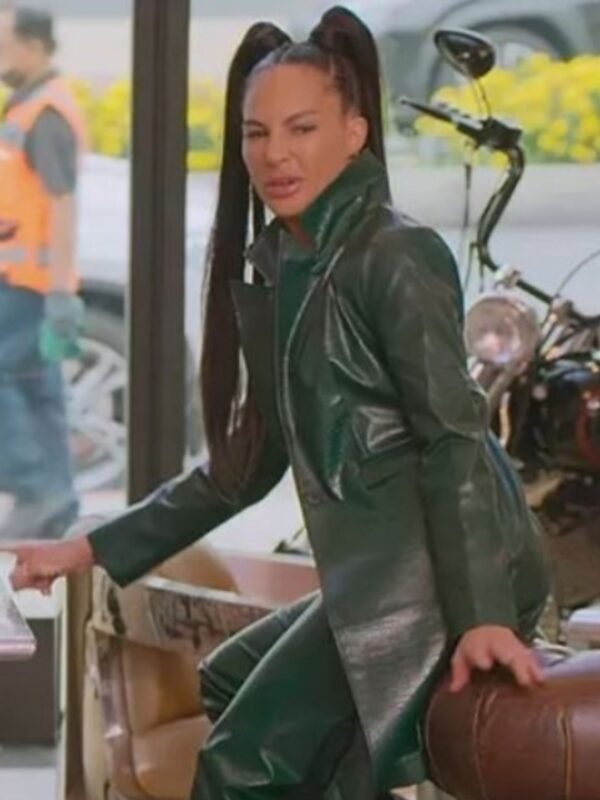 Selling Sunset S06 Amanza Smith Green Coat