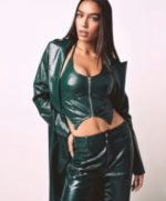 Selling Sunset S06 Amanza Smith Green Coat