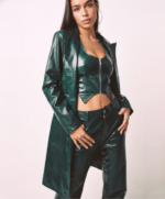 Selling Sunset S06 Amanza Smith Green Coat