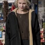 Sense8 Riley Black Hooded Shearling Jacket