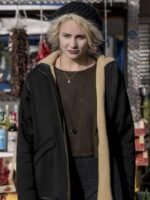 Sense8 Riley Black Hooded Shearling Jacket