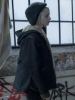 Sense8 Riley Black Hooded Shearling Jacket