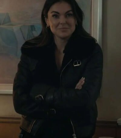 Serinda Swan Reacher S02 Black Leather Jacket