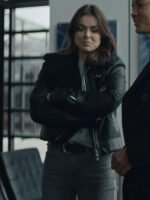 Serinda Swan Reacher S02 Black Leather Jacket