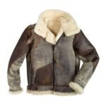 Seth Cockpit Flying SF Bomber Distressed Brown Leather Jacket