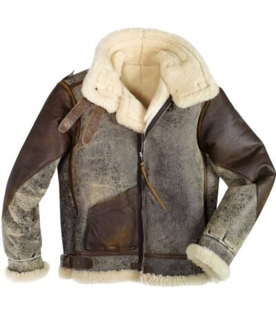 Seth Cockpit Flying SF Bomber Distressed Brown Leather Jacket