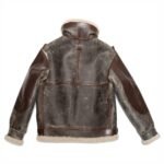 Seth Cockpit Flying SF Bomber Distressed Brown Leather Jacket