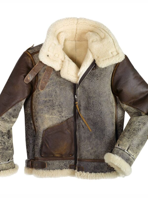 Seth Cockpit Flying SF Bomber Distressed Brown Leather Jacket