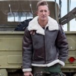Seth Cockpit Flying SF Bomber Distressed Brown Leather Jacket