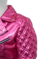 Sex_Life Billie Connelly Leather Pink Jacket