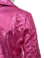 Sex_Life Billie Connelly Leather Pink Jacket