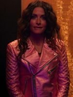 Sex_Life Billie Connelly Leather Pink Jacket