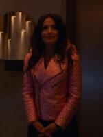 Sex_Life Billie Connelly Leather Pink Jacket