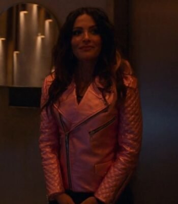 Sex_Life Billie Connelly Leather Pink Jacket