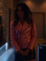 Sex_Life Billie Connelly Leather Pink Jacket