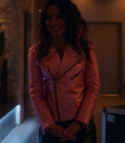 Sex_Life Billie Connelly Leather Pink Jacket