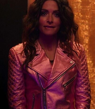 Sex_Life Billie Connelly Leather Pink Jacket