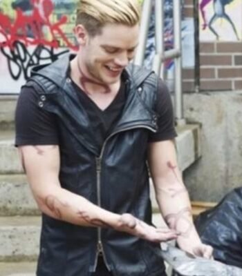 Shadowhunters Dominic Sherwood Biker Leather Vest