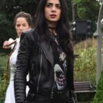 Shadowhunters Emeraude Toubia Black Biker Leather Jacket