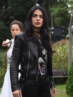 Shadowhunters Emeraude Toubia Black Biker Leather Jacket
