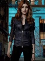 Shadowhunters Katherine Mcnamara Black Bomber Jacket
