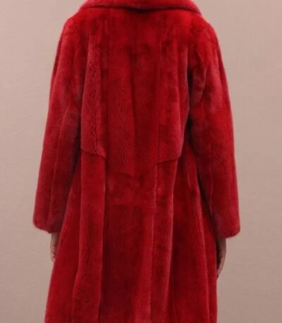 Shanna Mink Fur Graceful Red Coat