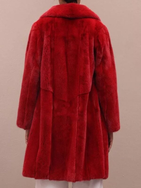 Shanna Mink Fur Graceful Red Coat
