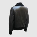 Shaun Black Bomber Sheepskin Real Leather Jacket