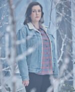 Shauna Yellowjackets Blue Denim with Shearling Collar Jacket