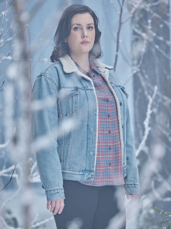 Shauna Yellowjackets Blue Denim with Shearling Collar Jacket