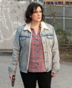 Shauna Yellowjackets Blue Denim with Shearling Collar Jacket