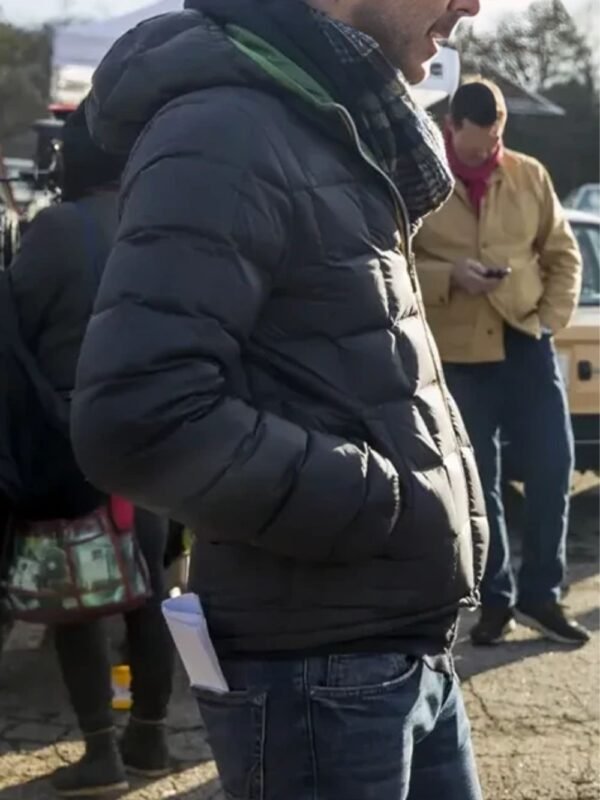 Shawn Levy Stranger Things Black Hooded Puffer Jacket