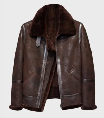 Shawn SF Brown Shearling Leather Jacket
