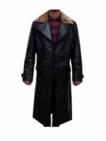 Shazam Dr Thaddeus Sivana Leather Long Trench Coat