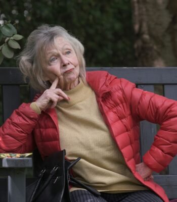 Sheila Reid Love Without Walls Red Puffer Jacket