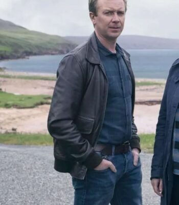 Shetland S05 DC Sandy Wilson Brown Leather Jacket