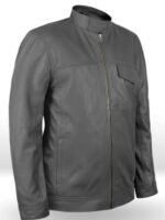 Shia Labeouf Transformers 3 Grey Leather Jacket